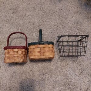 Set of Three Miniature Baskets